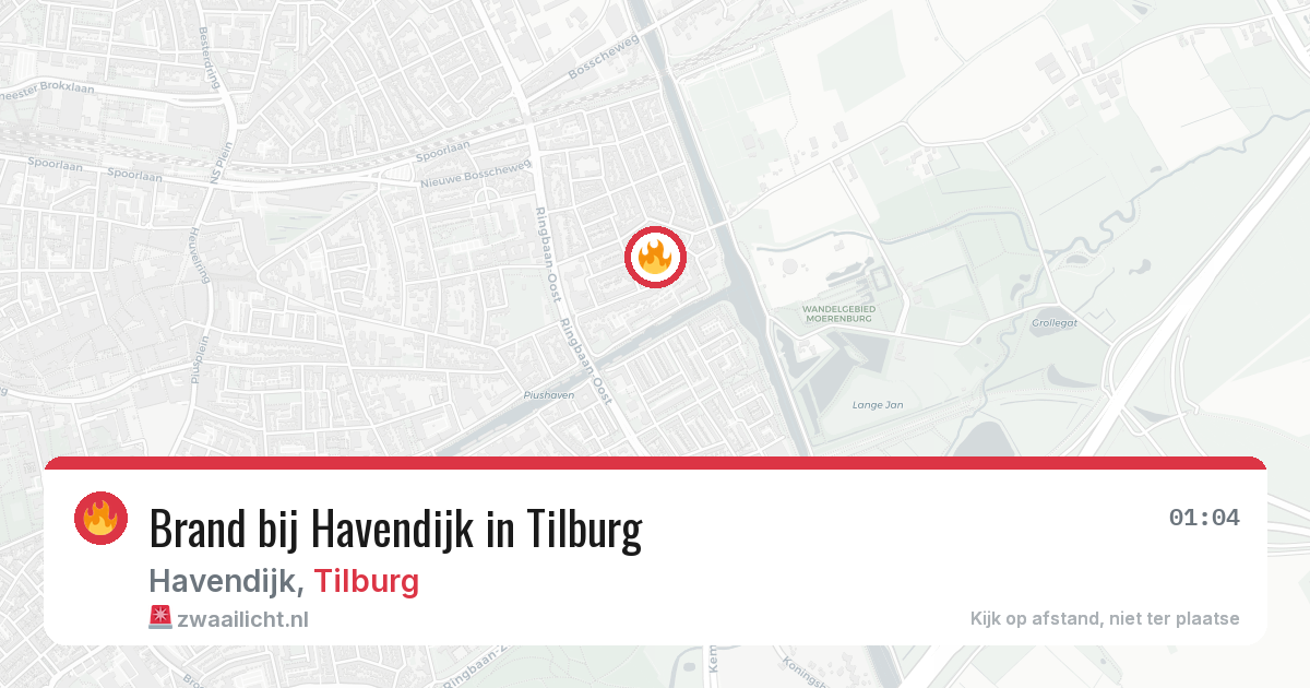 Brand bij Havendijk in Tilburg — 20 jul 2026