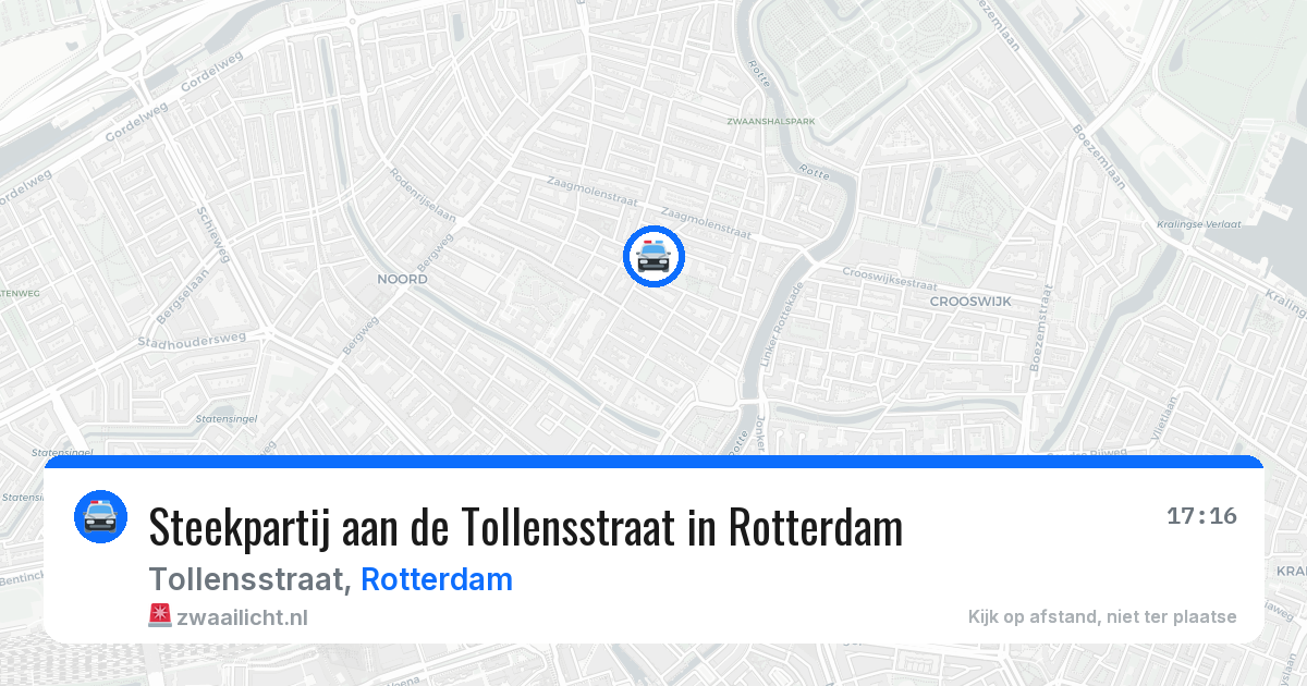 Steekpartij aan de Tollensstraat in Rotterdam — 7 aug 2026