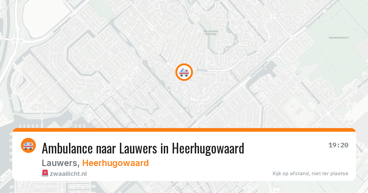 Ambulance naar Lauwers in Heerhugowaard — 6 aug 2026