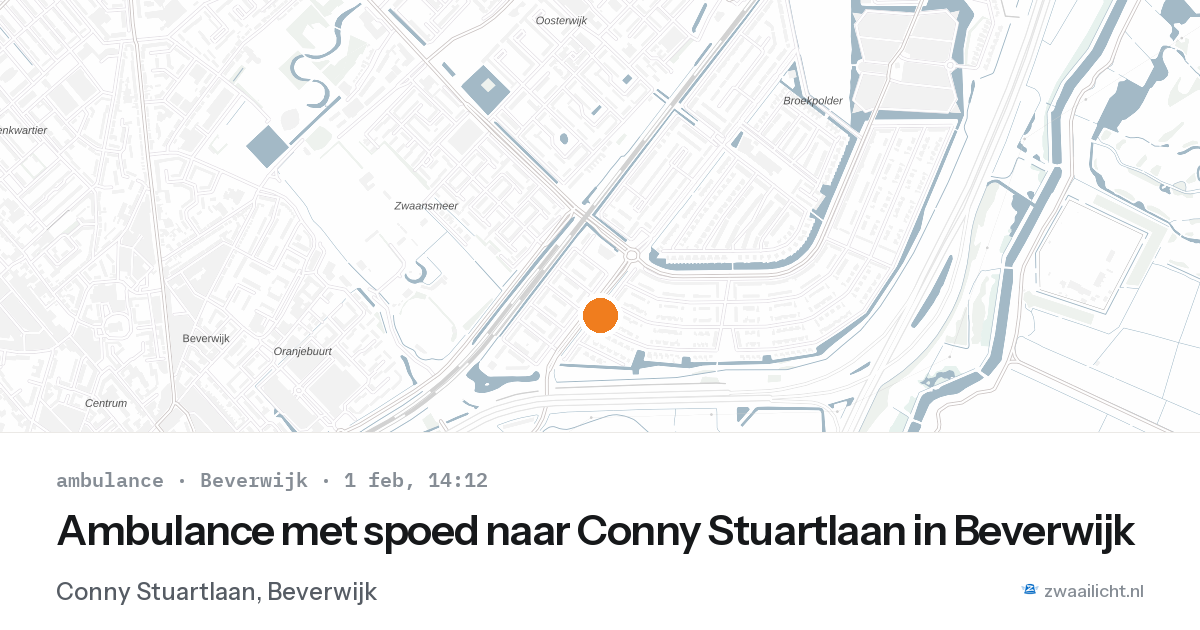 Ambulance met spoed naar Conny Stuartlaan in Beverwijk — 1 feb 2026