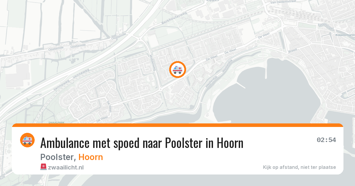 Ambulance met spoed naar Poolster in Hoorn — 1 aug 2026