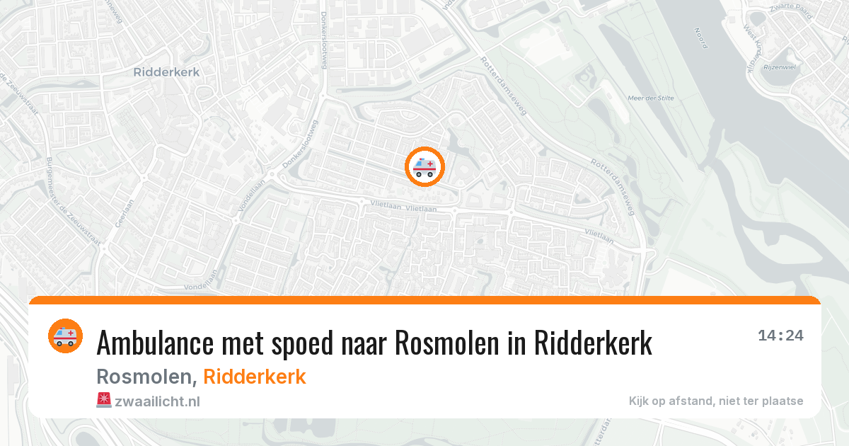 Ambulance met spoed naar Rosmolen in Ridderkerk — 1 jul 2026