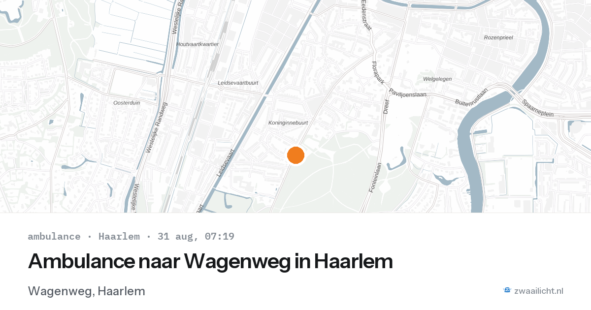 Ambulance naar Wagenweg in Haarlem — 31 aug 2026
