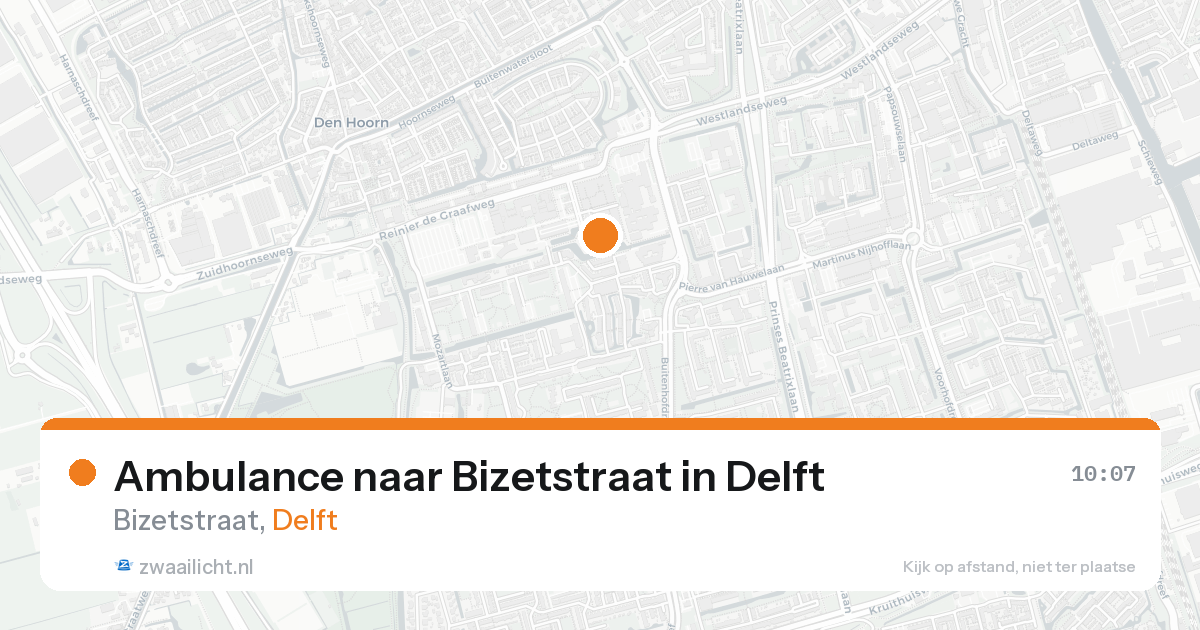 Ambulance naar Bizetstraat in Delft — 26 aug 2026