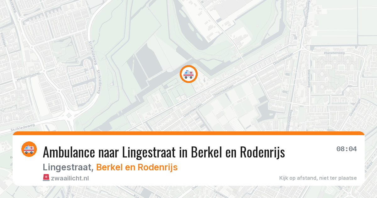 Ambulance naar Lingestraat in Berkel en Rodenrijs — 2 apr 2026