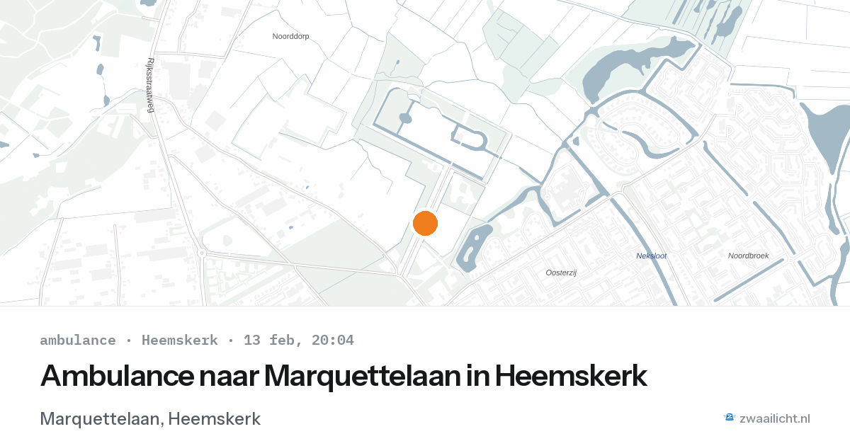 Ambulance naar Marquettelaan in Heemskerk — 13 feb 2026