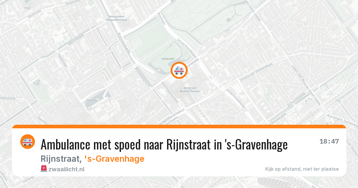 Ambulance met spoed naar Rijnstraat in 's-Gravenhage — 26 mei 2026