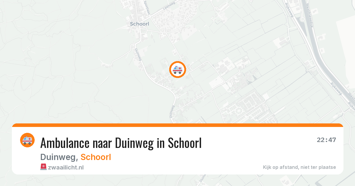 Ambulance naar Duinweg in Schoorl — 18 mei 2026