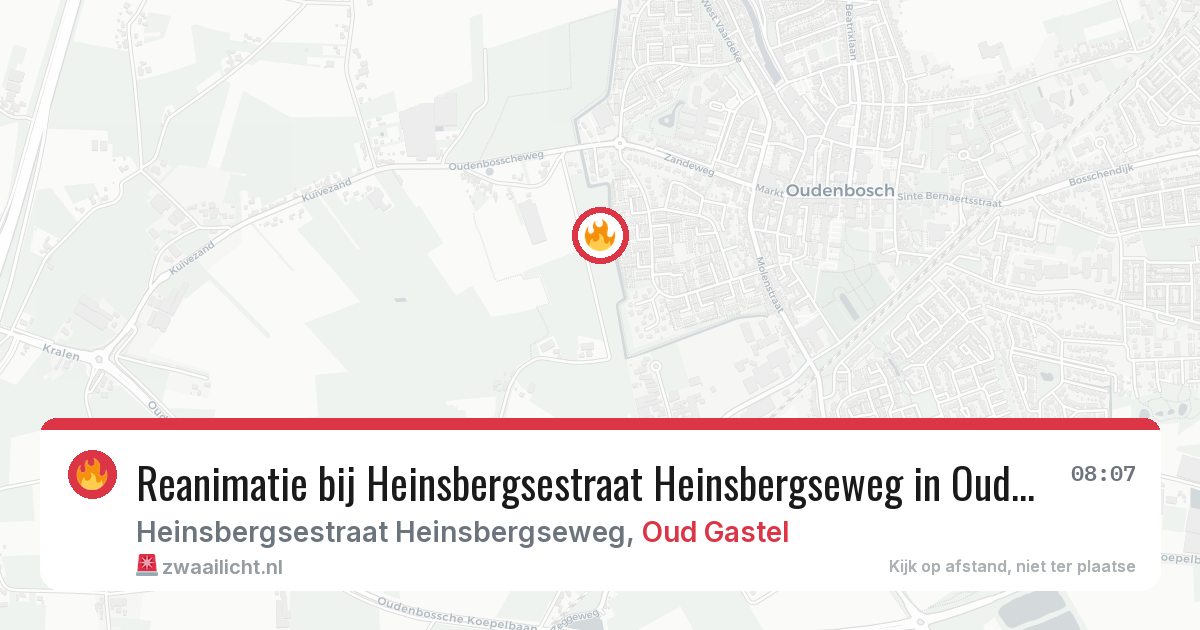 Reanimatie bij Heinsbergsestraat Heinsbergseweg in Oud Gastel — 5 jul 2026