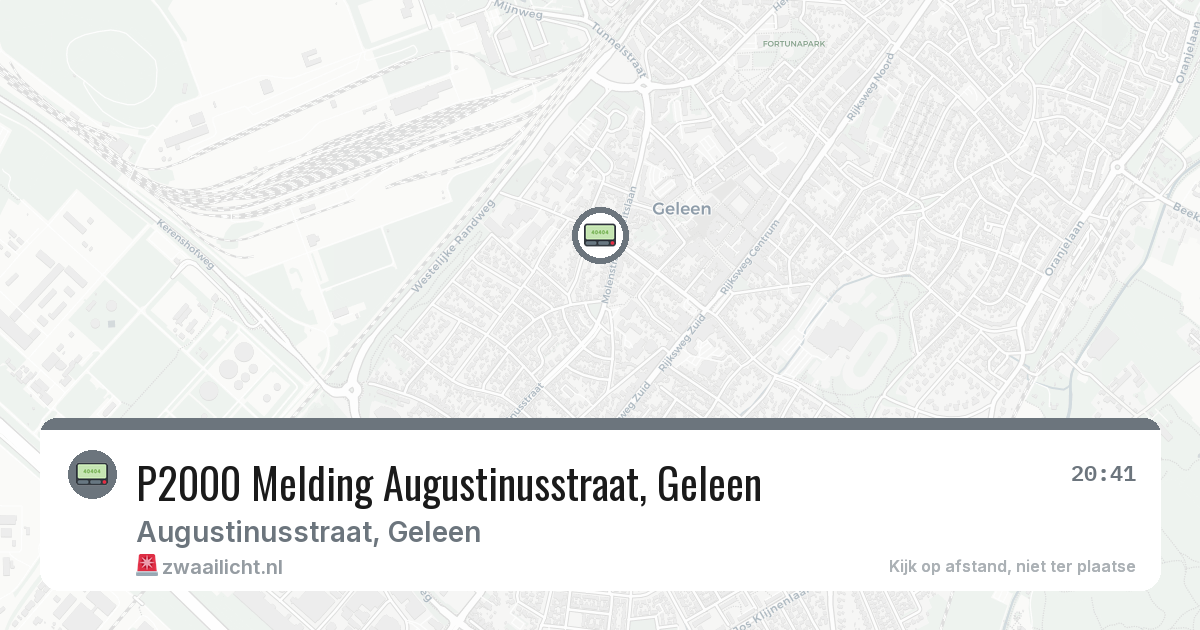 P2000 Melding Augustinusstraat, Geleen — 1 mei 2026