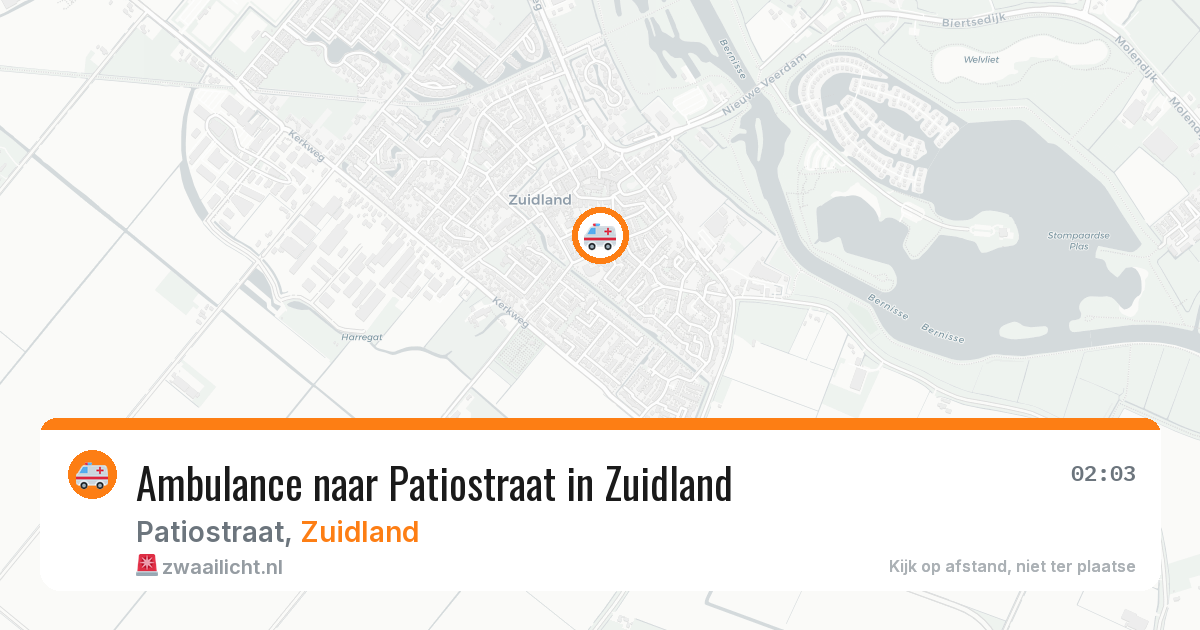 Ambulance naar Patiostraat in Zuidland — 24 apr 2026