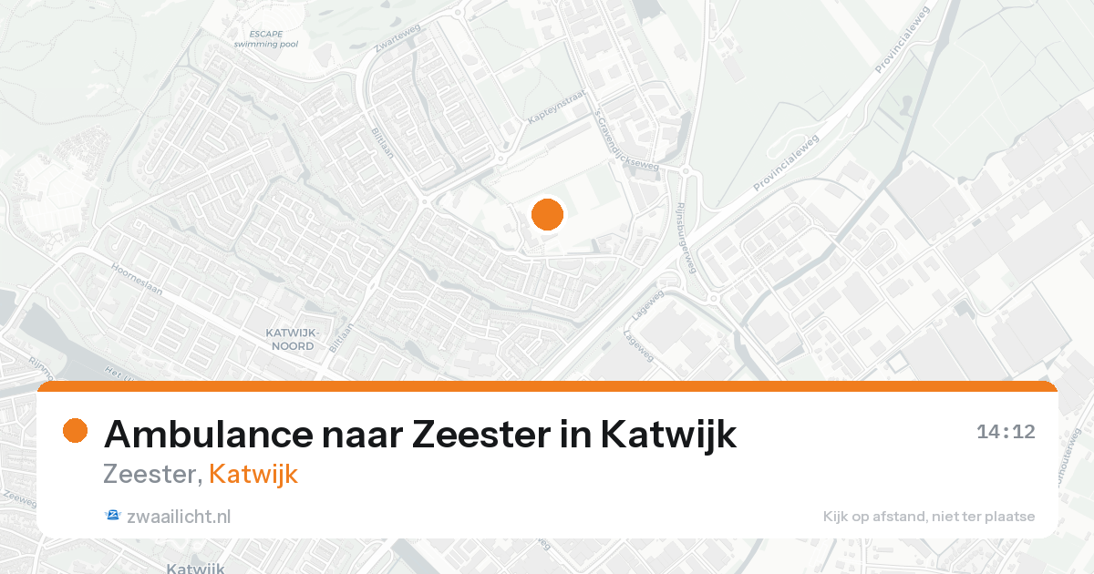 Ambulance naar Zeester in Katwijk — 25 aug 2026