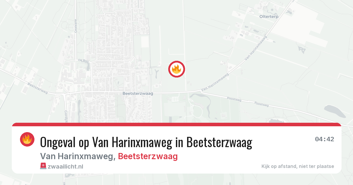 Ongeval op Van Harinxmaweg in Beetsterzwaag — 21 mei 2026