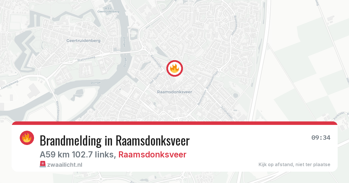 Brandmelding in Raamsdonksveer — 9 feb 2026