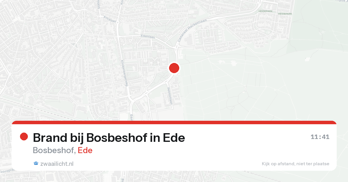 Brand bij Bosbeshof in Ede — 22 aug 2026