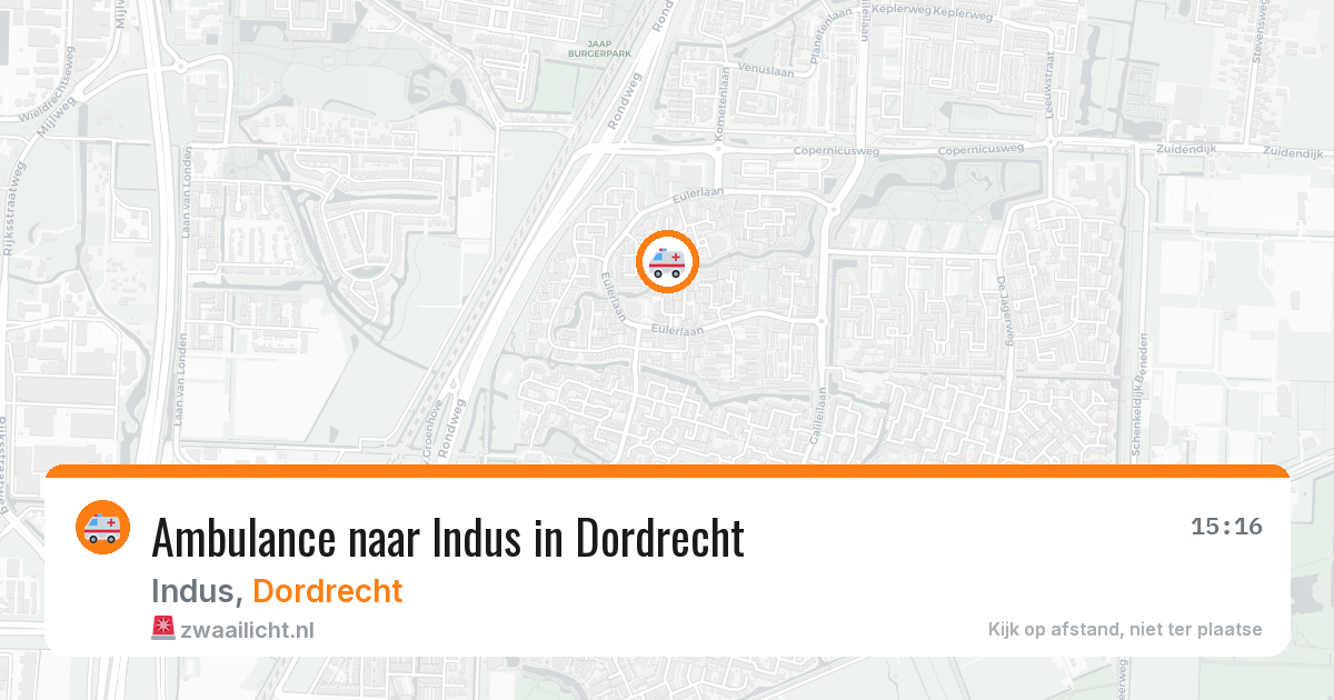Ambulance naar Indus in Dordrecht — 4 jun 2026