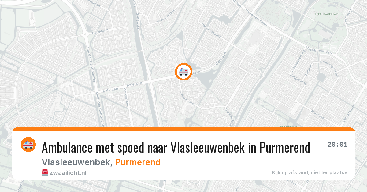 Ambulance met spoed naar Vlasleeuwenbek in Purmerend — 9 jul 2026