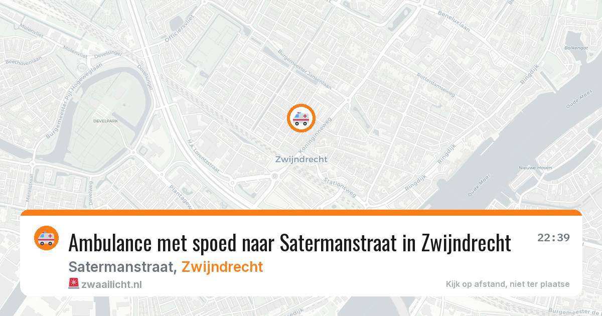 Ambulance met spoed naar Satermanstraat in Zwijndrecht — 29 jun 2026
