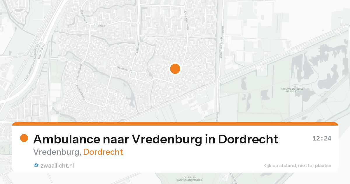 Ambulance naar Vredenburg in Dordrecht — 23 aug 2026