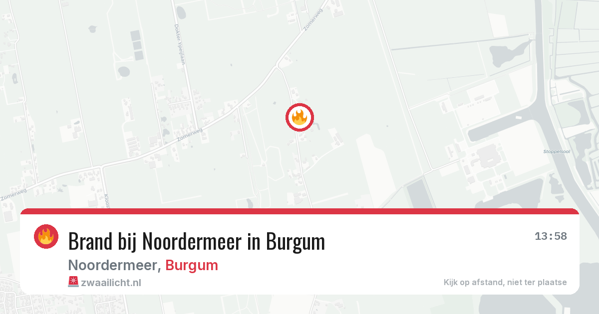 Brand bij Noordermeer in Burgum — 30 mei 2026