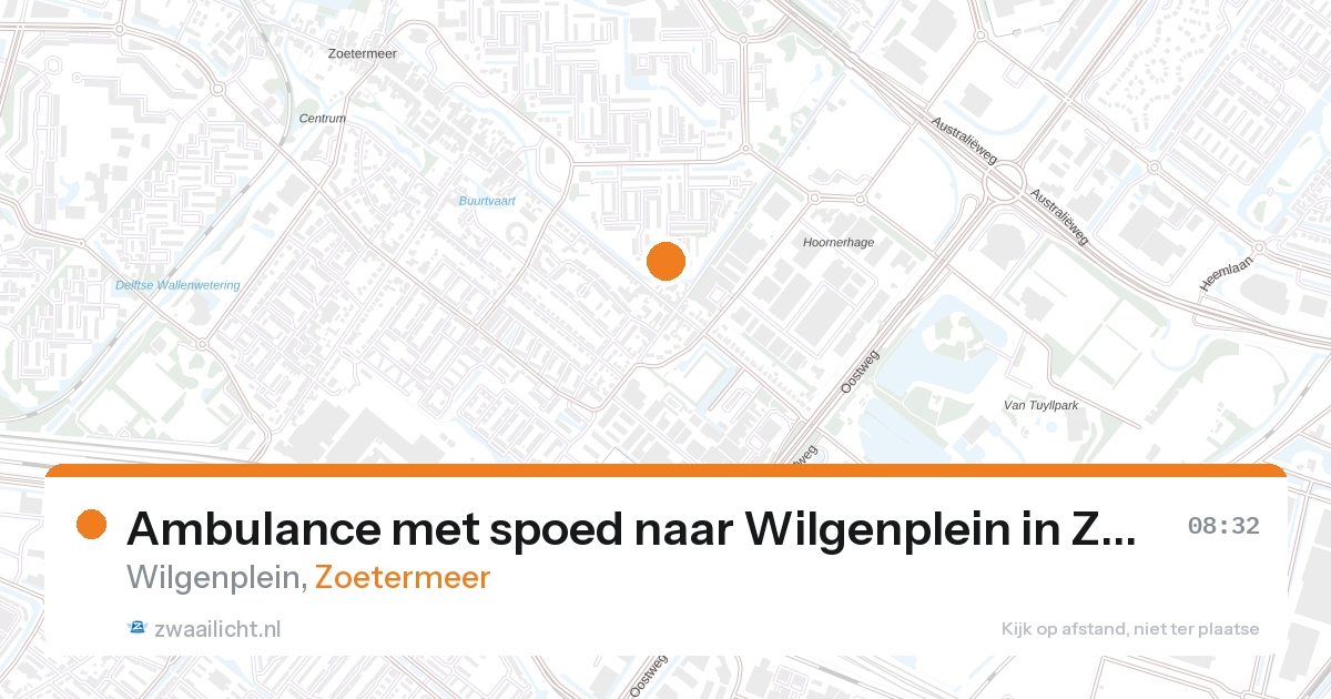 Ambulance met spoed naar Wilgenplein in Zoetermeer — 14 aug 2026