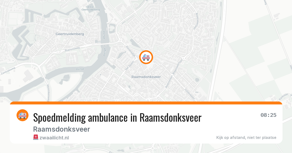 Spoedmelding ambulance in Raamsdonksveer — 5 mei 2026
