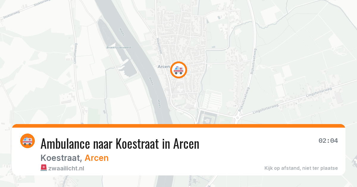 Ambulance naar Koestraat in Arcen — 28 mrt 2026