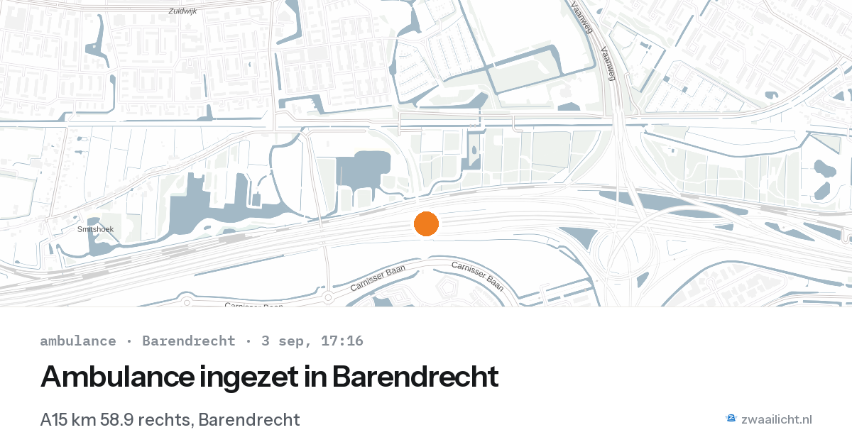 Ambulance ingezet in Barendrecht — 3 sep 2026