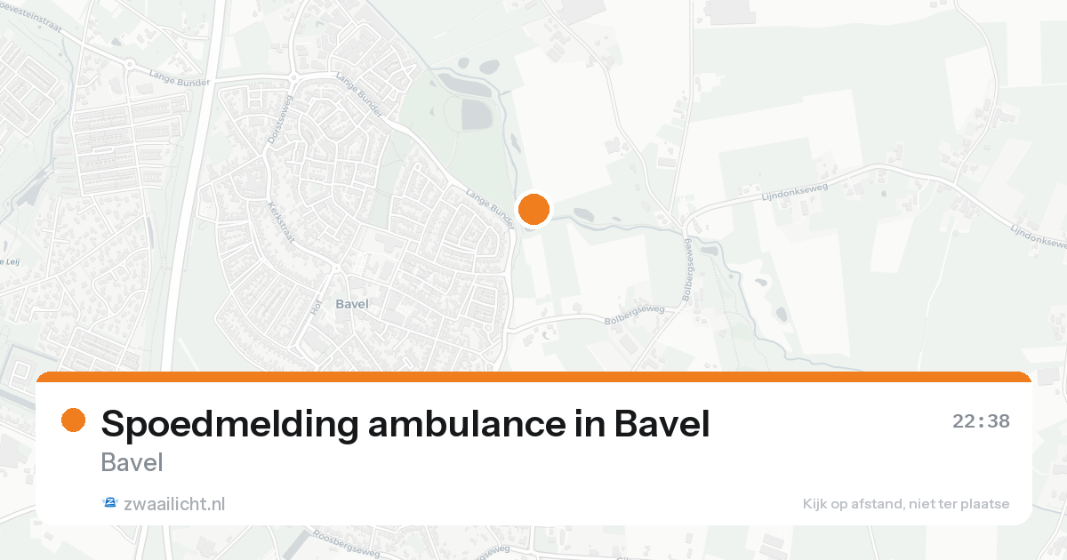 Spoedmelding ambulance in Bavel — 13 aug 2026