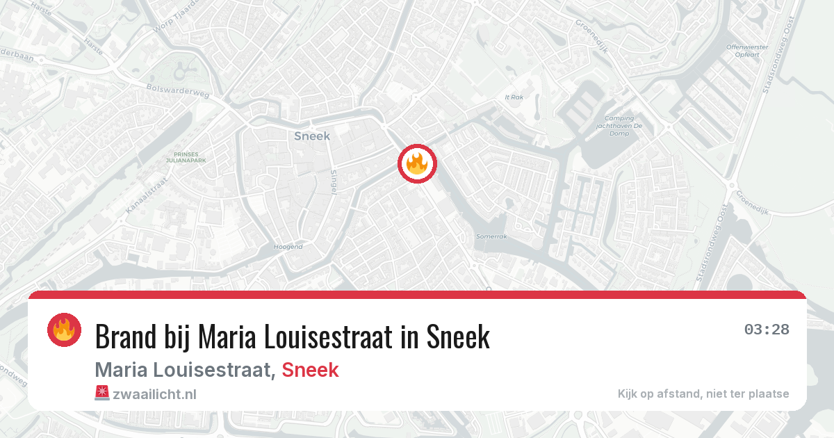 Brand bij Maria Louisestraat in Sneek — 3 apr 2026