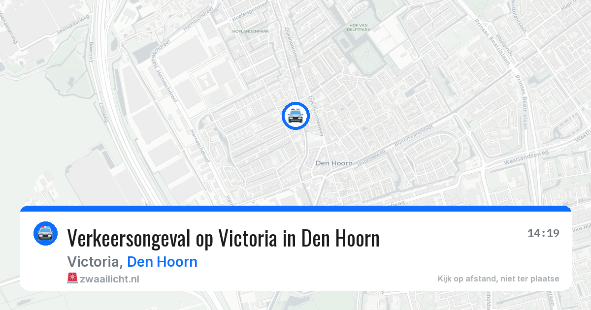Verkeersongeval op Victoria in Den Hoorn — 1 apr 2026