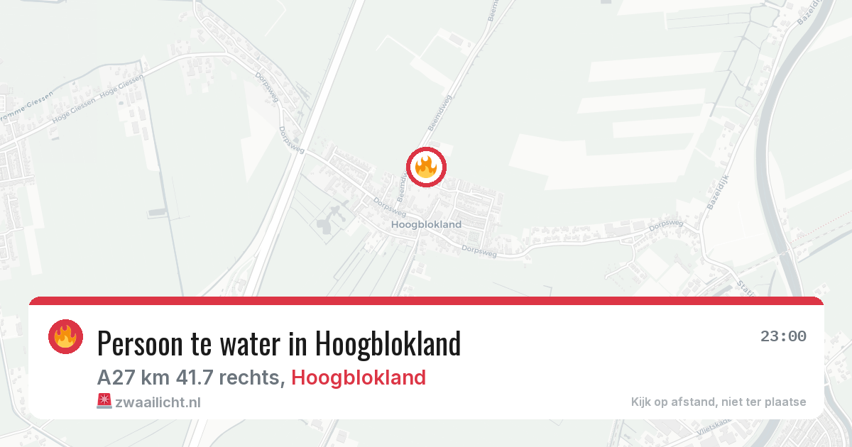 Persoon te water in Hoogblokland — 13 mrt 2026