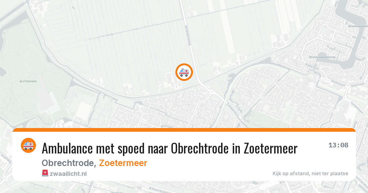 Ambulance met spoed naar Obrechtrode in Zoetermeer — 22 apr 2026