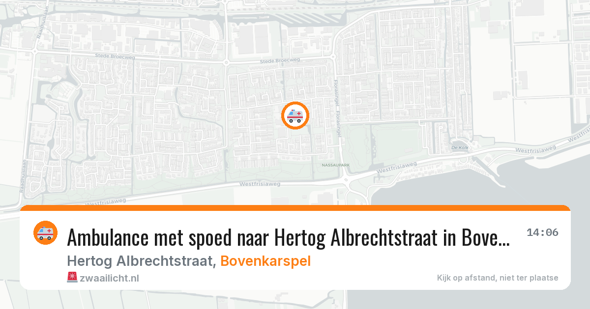 Ambulance met spoed naar Hertog Albrechtstraat in Bovenkarspel — 19 feb 2026