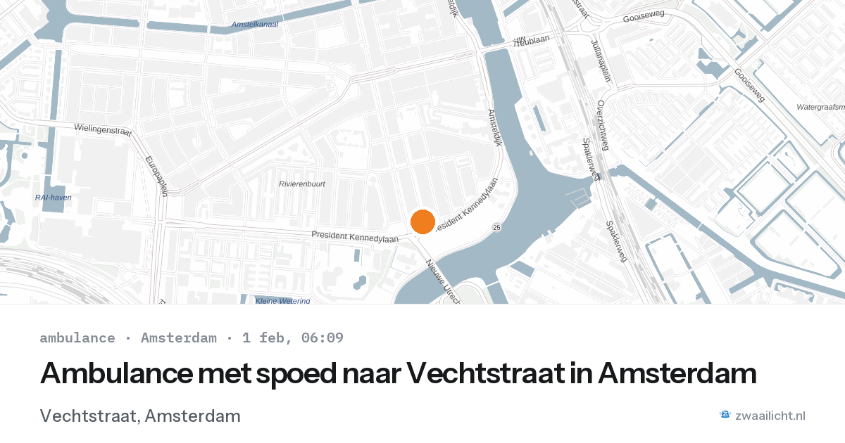 Ambulance met spoed naar Vechtstraat in Amsterdam — 1 feb 2026
