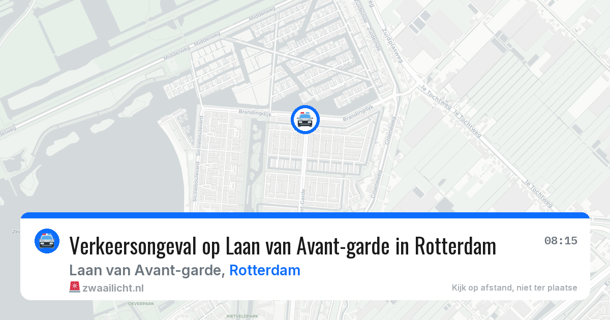 Verkeersongeval op Laan van Avant-garde in Rotterdam — 30 jun 2026