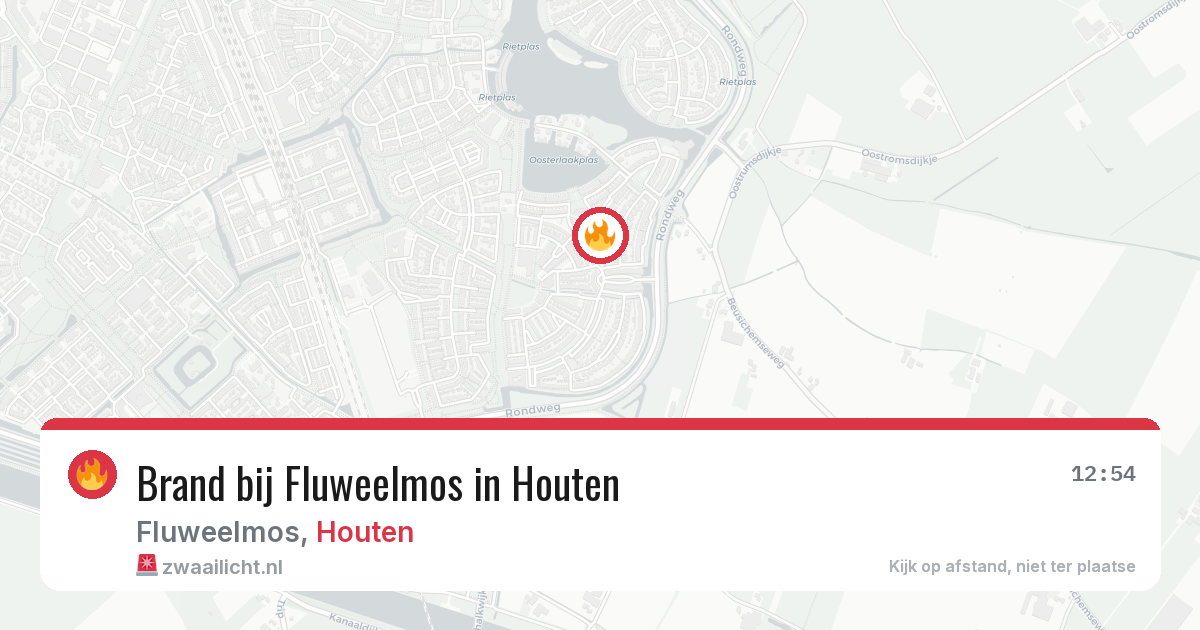 Brand bij Fluweelmos in Houten — 28 jun 2026
