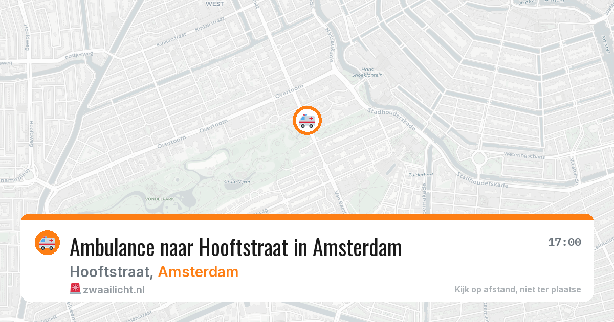 Ambulance naar Hooftstraat in Amsterdam — 17 mei 2026