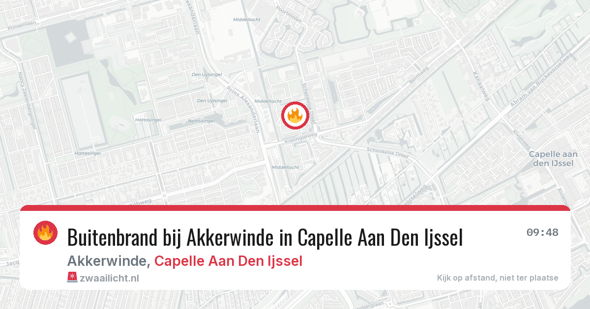 Buitenbrand bij Akkerwinde in Capelle Aan Den Ijssel — 21 jul 2026