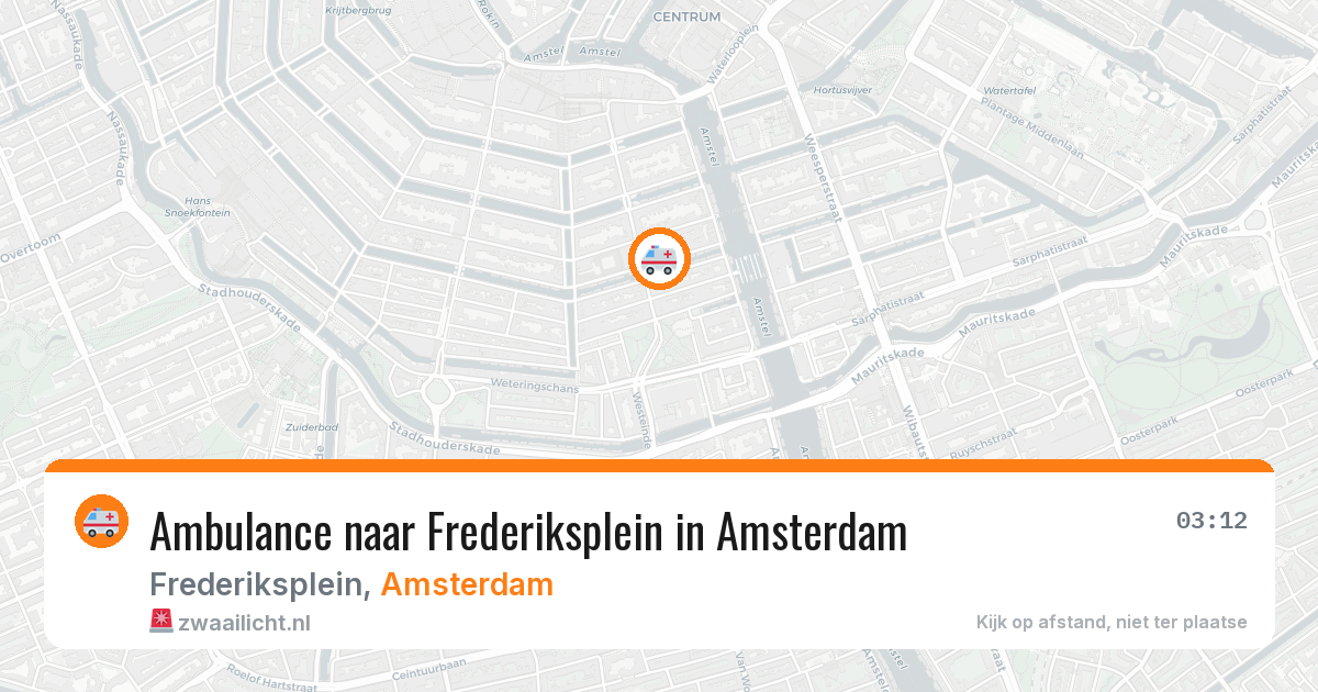 Ambulance naar Frederiksplein in Amsterdam — 30 mei 2026