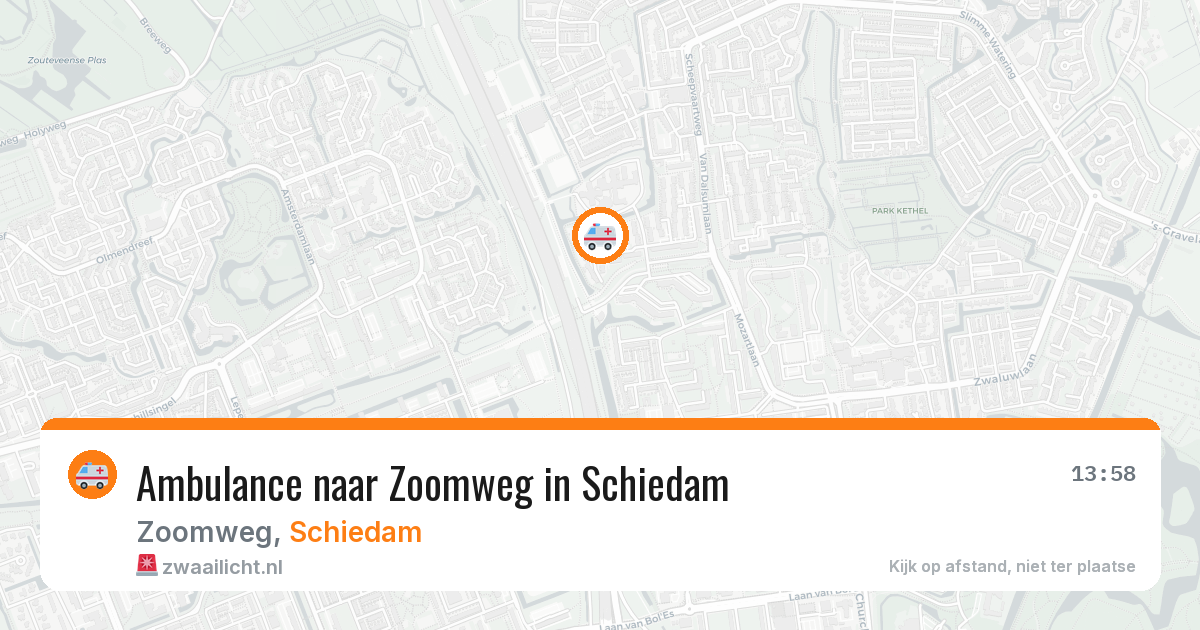 Ambulance naar Zoomweg in Schiedam — 25 apr 2026