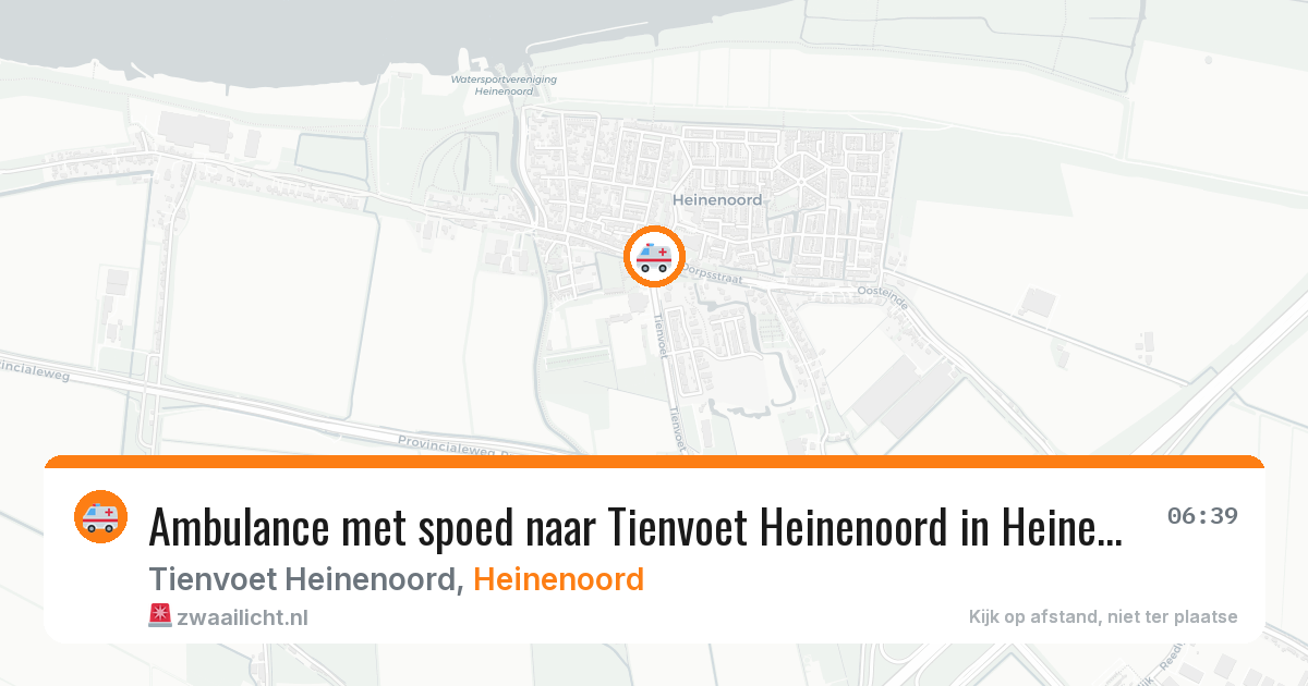 Ambulance met spoed naar Tienvoet Heinenoord in Heinenoord — 30 apr 2026