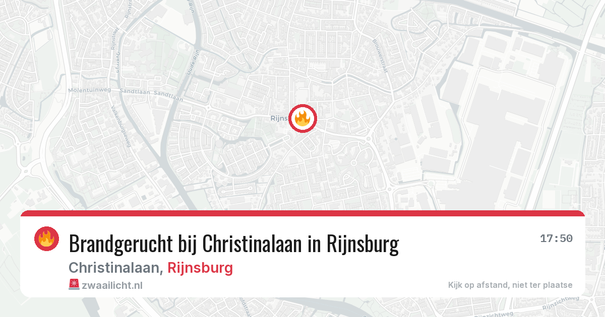 Brandgerucht bij Christinalaan in Rijnsburg — 20 jun 2026