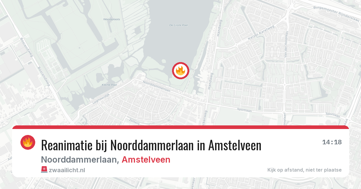Reanimatie bij Noorddammerlaan in Amstelveen — 26 apr 2026