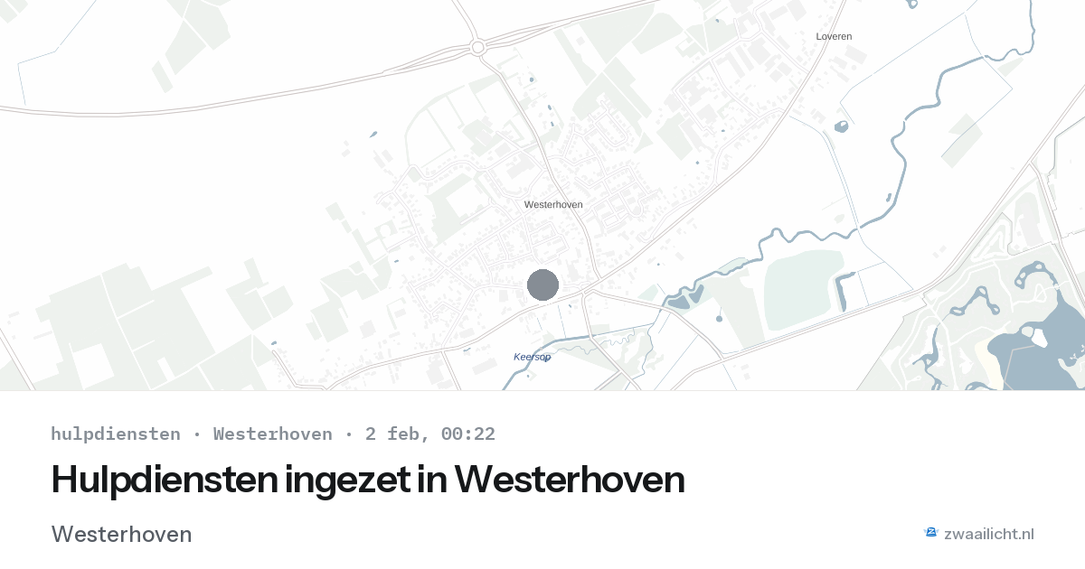 Hulpdiensten ingezet in Westerhoven — 1 feb 2026 | 🚨 Zwaailicht.nl