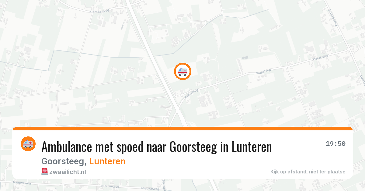 Ambulance met spoed naar Goorsteeg in Lunteren — 10 jul 2026