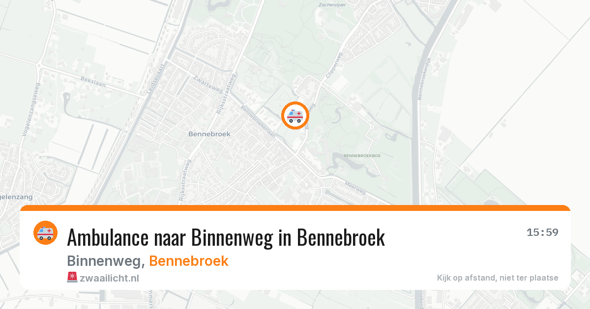 Ambulance naar Binnenweg in Bennebroek — 15 jun 2026