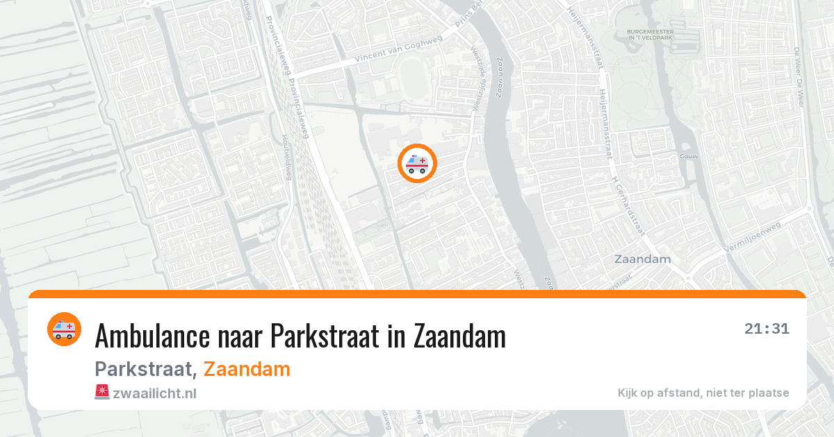 Ambulance naar Parkstraat in Zaandam — 8 apr 2026