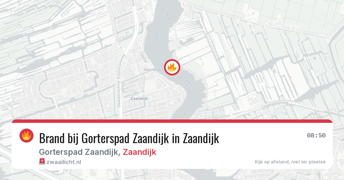 Brand bij Gorterspad Zaandijk in Zaandijk — 14 mrt 2026