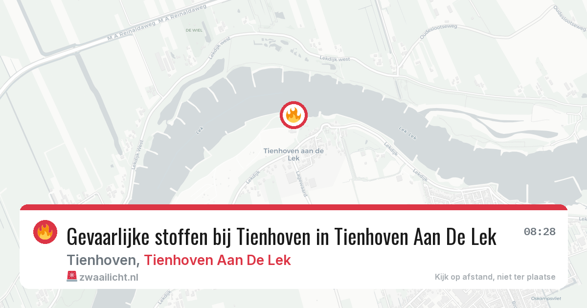 Gevaarlijke stoffen bij Tienhoven in Tienhoven Aan De Lek — 4 mrt 2026